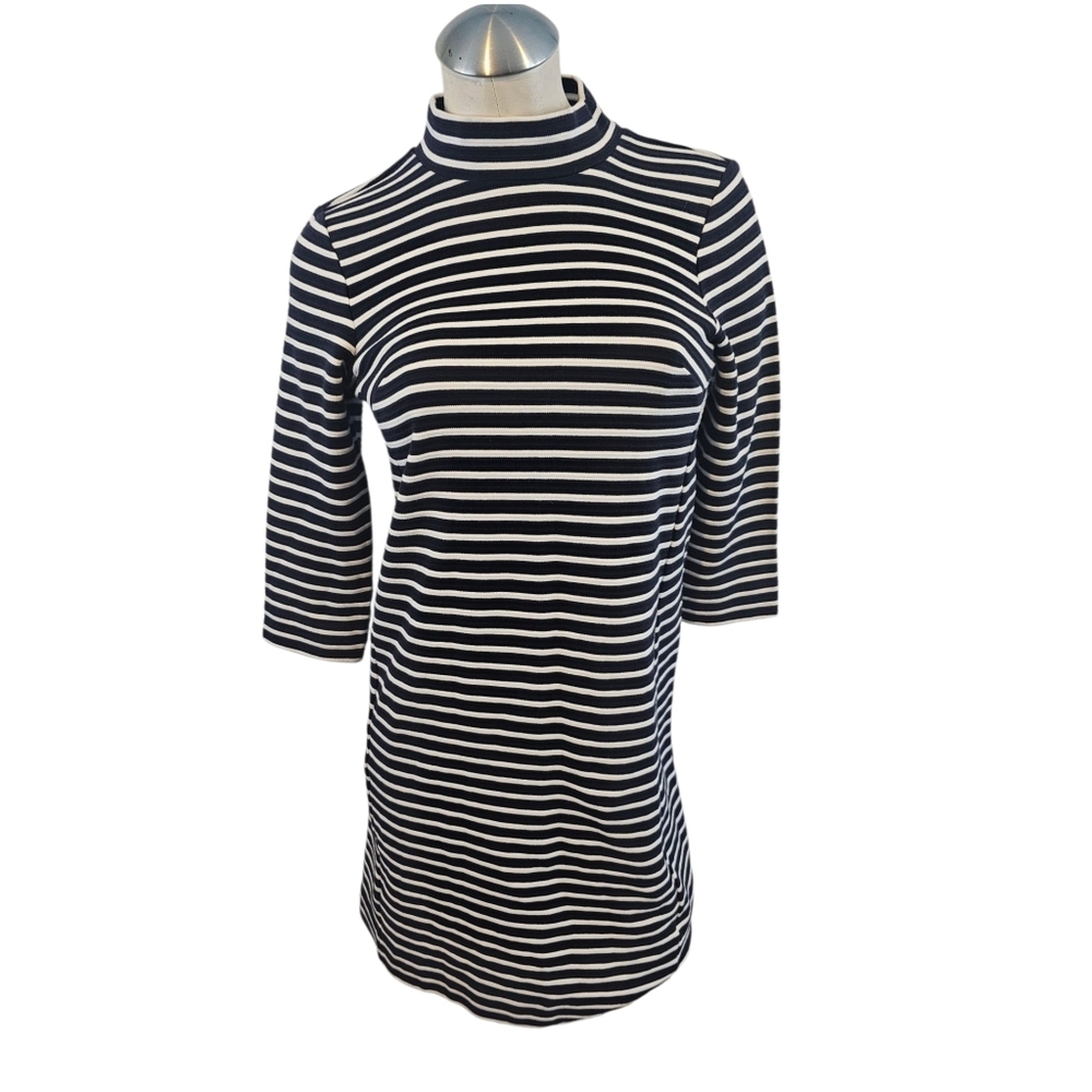 Seen Worn Kept Size 4 Blue Off White Striped Dress